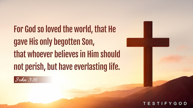 For God so loved the world, that he gave his only begotten Son, that whoever believes in him should not perish, but have everlasting life <span class=