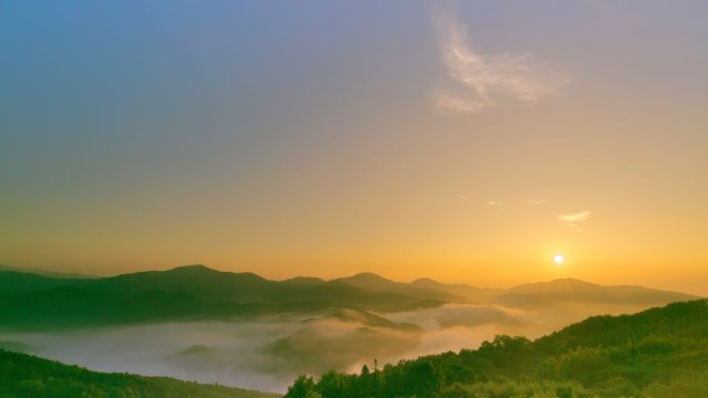 美丽的日出，永不放弃