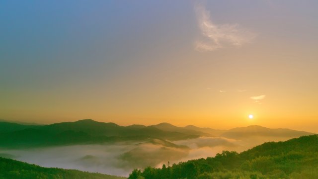 美丽的日出，永不放弃